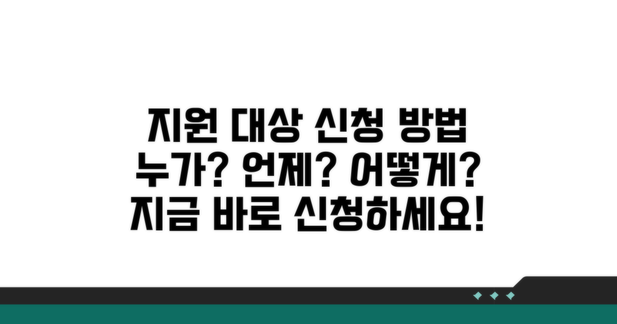 지원 대상과 신청 방법