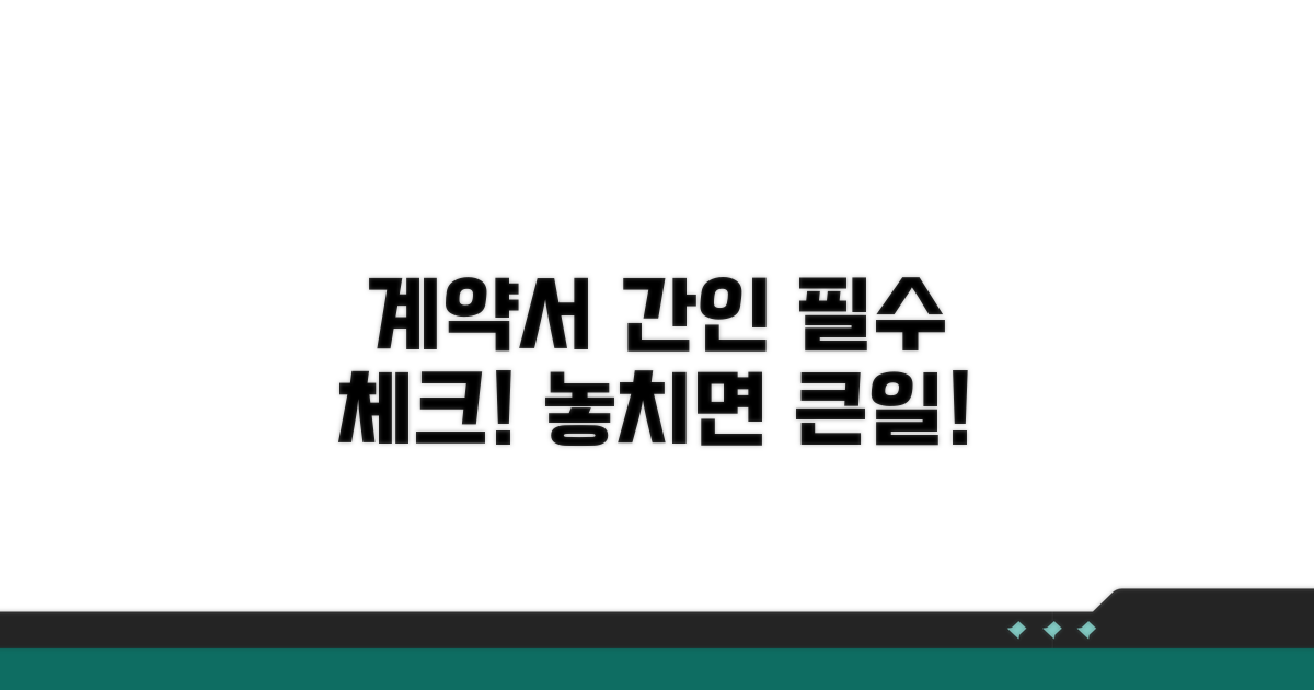 계약서 간인, 이것만은 꼭!