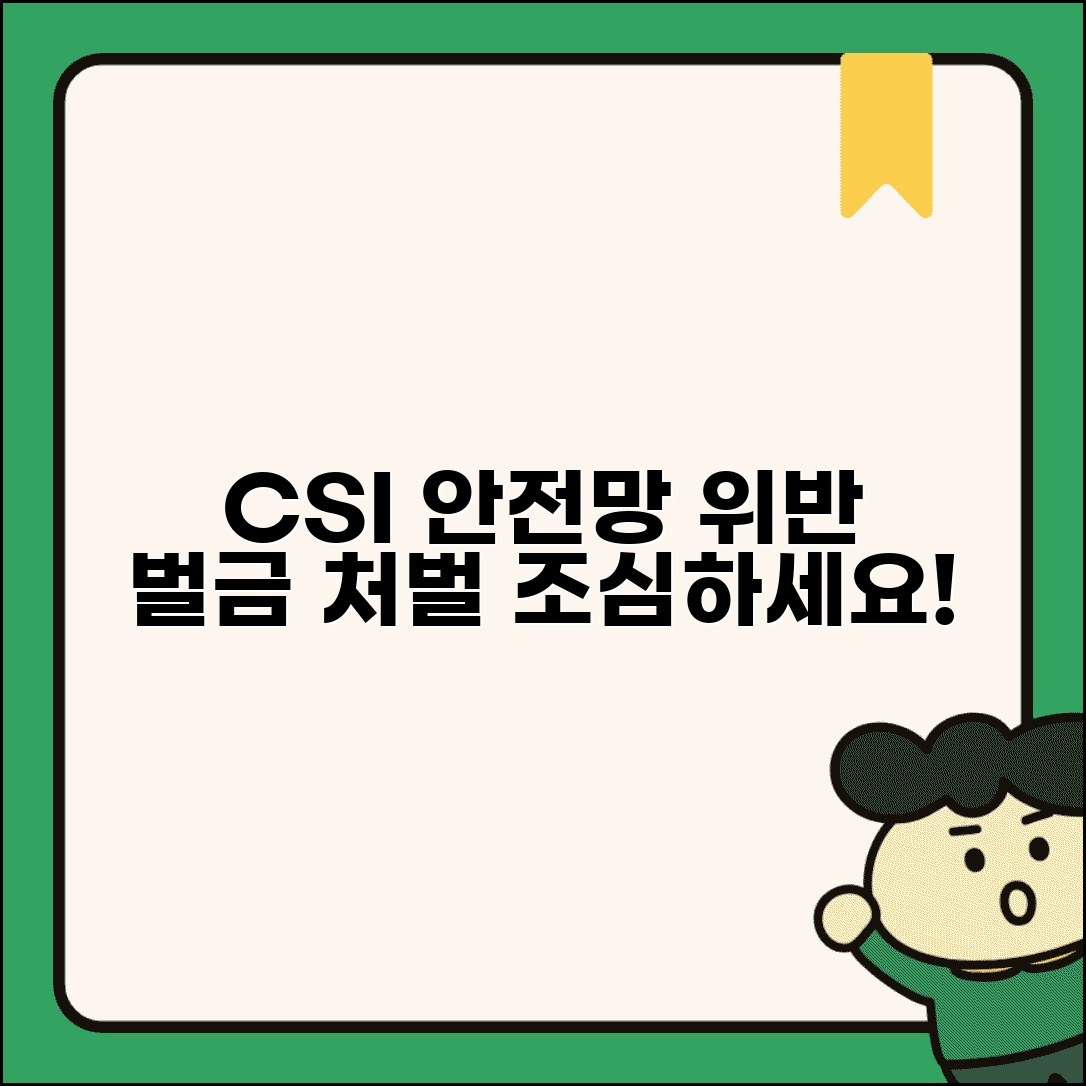 CSI 건설공사 안전관리 종합정보망 벌금 | 위반 시 부과되는 처벌