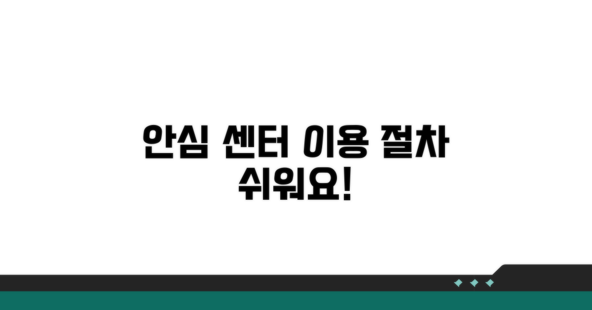 안심하고 이용하는 센터 서비스 절차