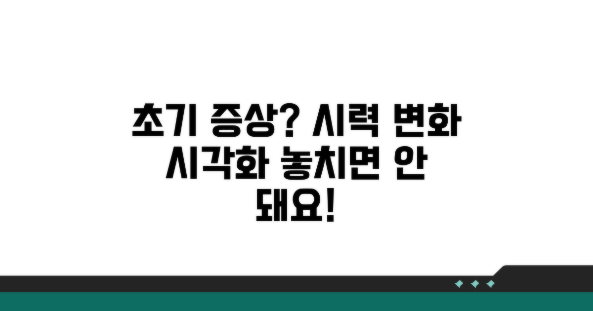 초기 증상과 시력 변화 모습