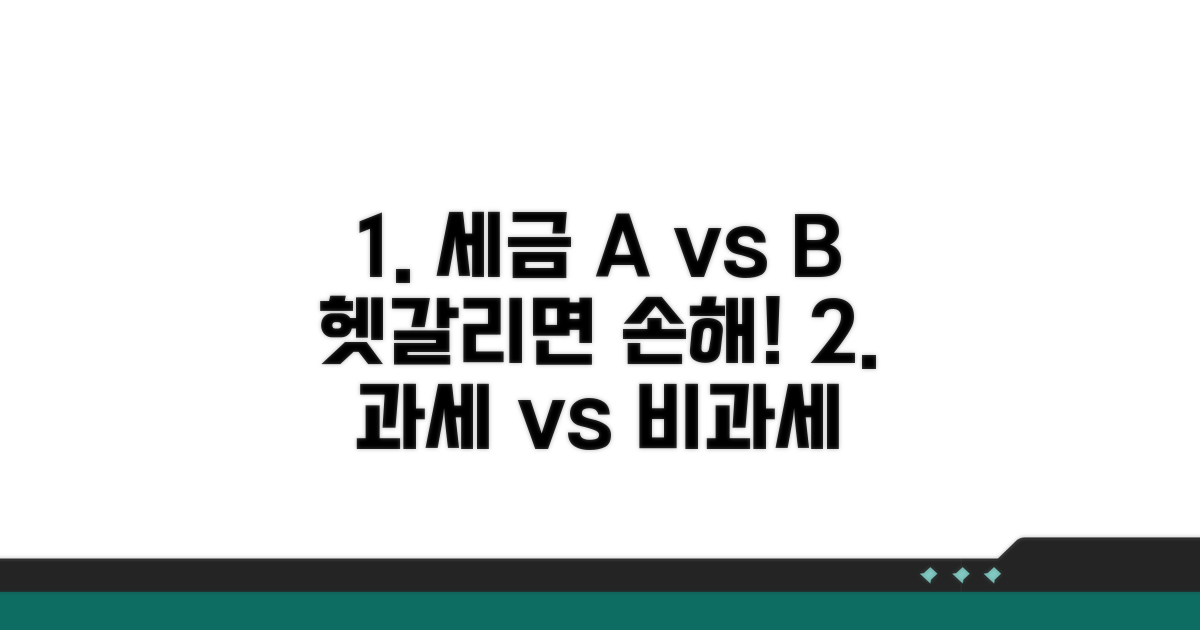 과세 vs 비과세, 명확하게 구분하기