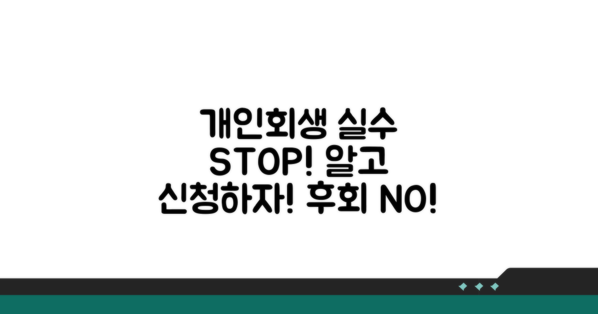 주의해야 할 개인회생 신청 실수