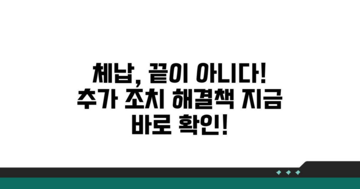 체납 시 추가 조치 및 대처 방안