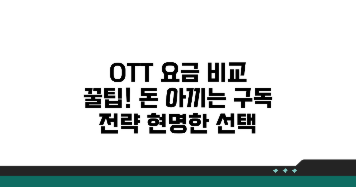 OTT 요금 비교와 선택 꿀팁