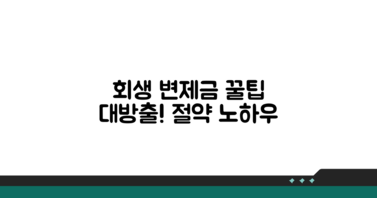 회생 신청 후 변제금 관리 꿀팁