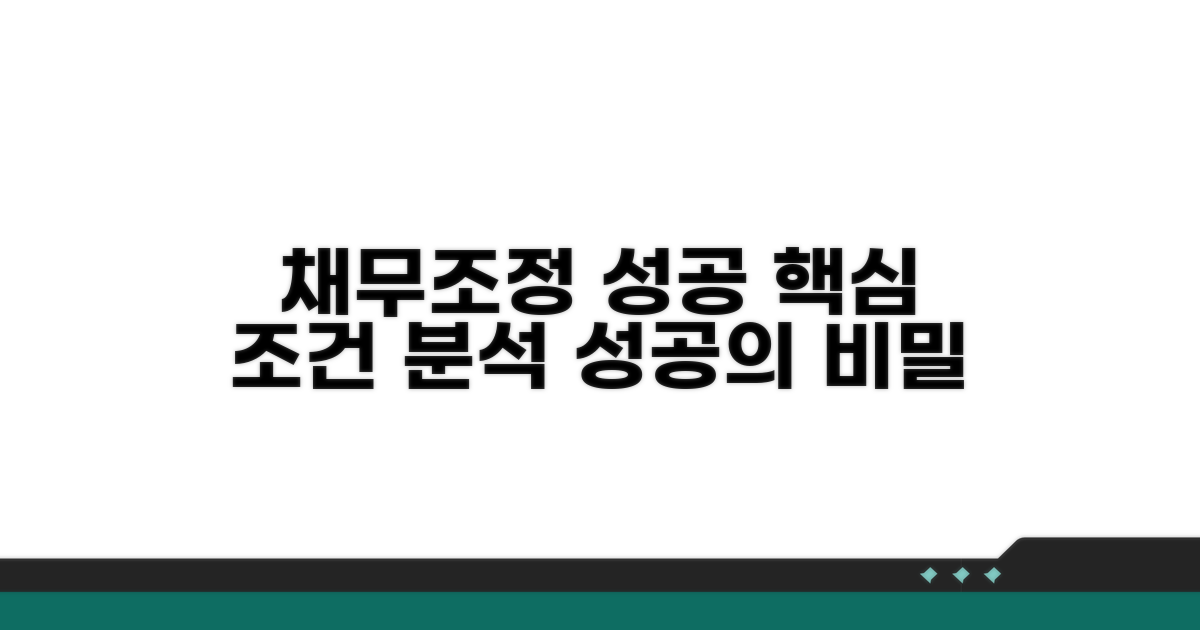 채무조정 성공 핵심 조건 분석