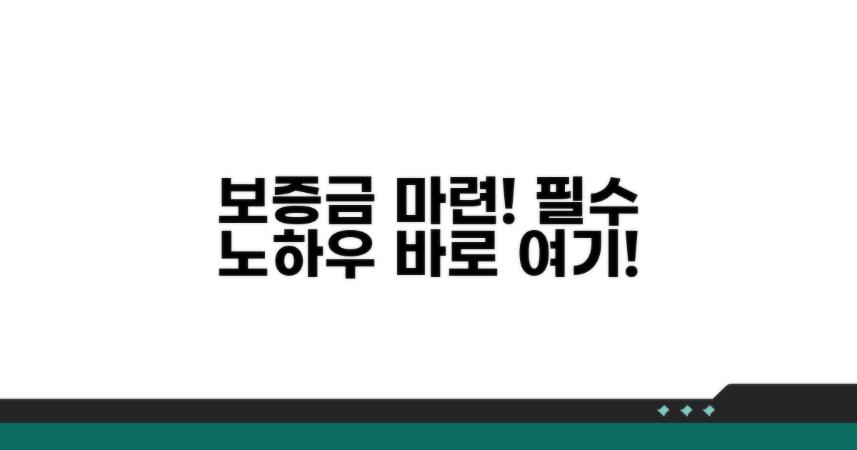 보증금 마련 전략 노하우