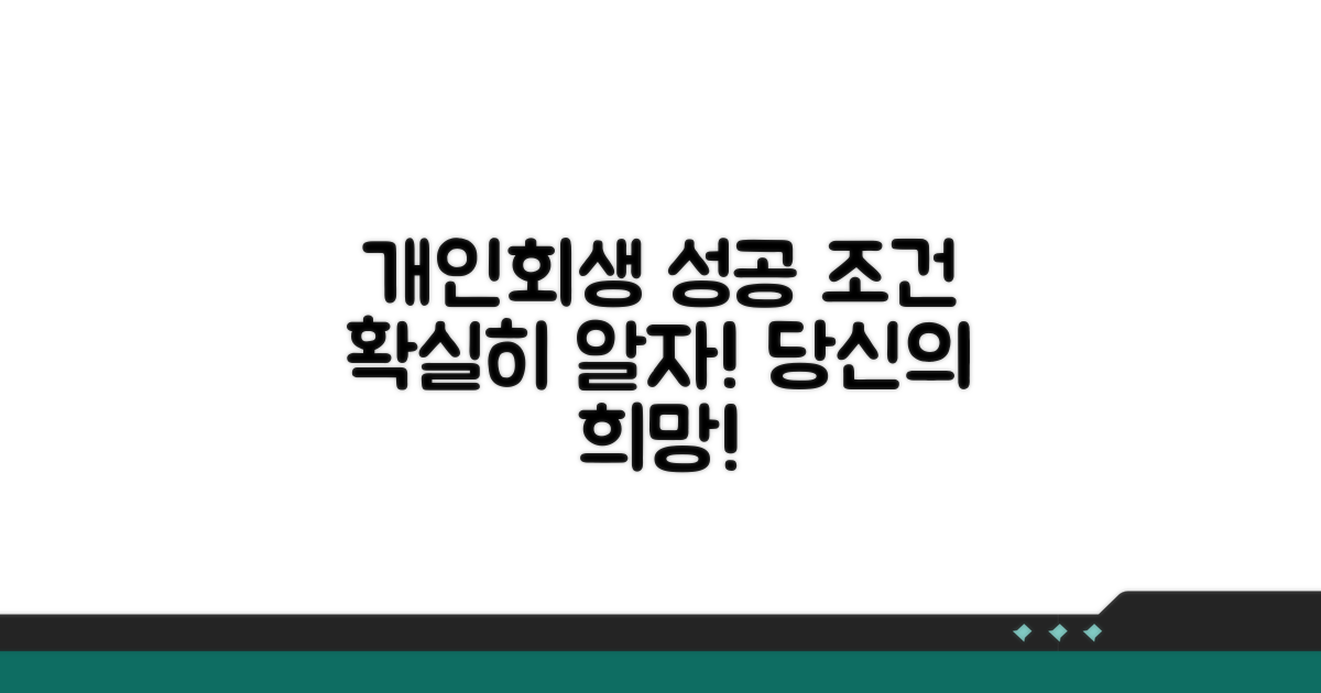 성공적인 개인회생 조건 분석