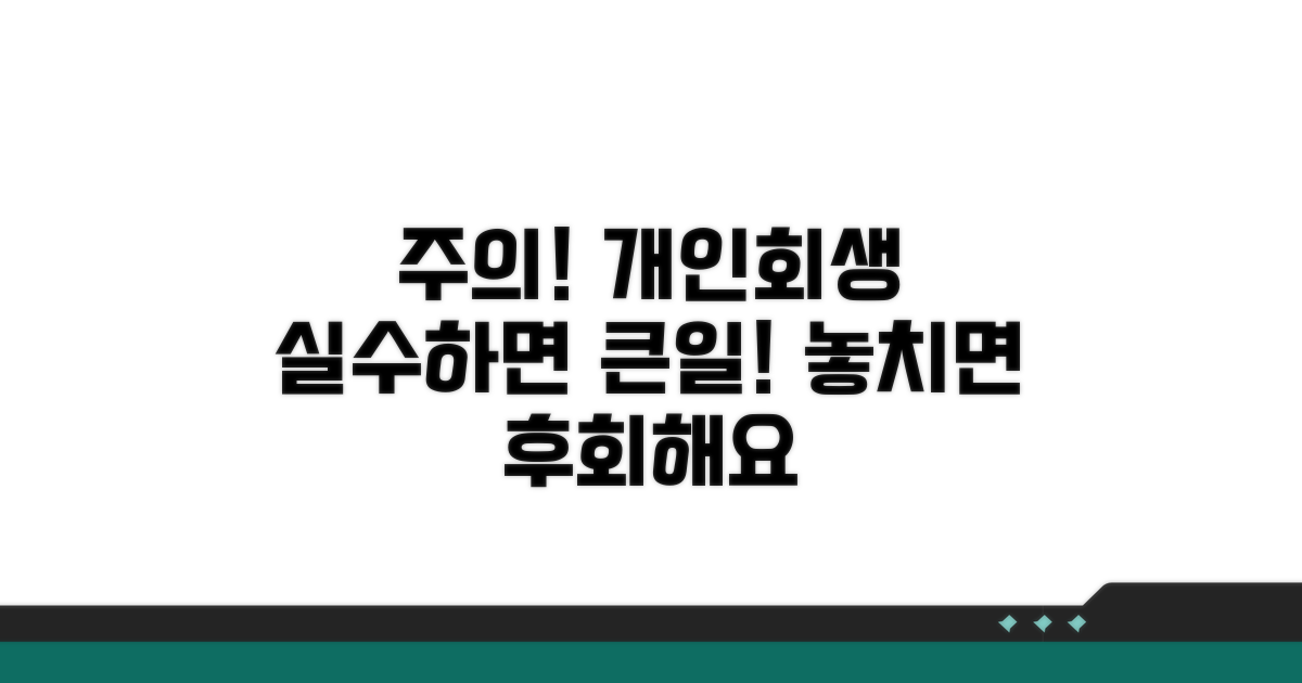 개인회생 시 주의할 점과 오류