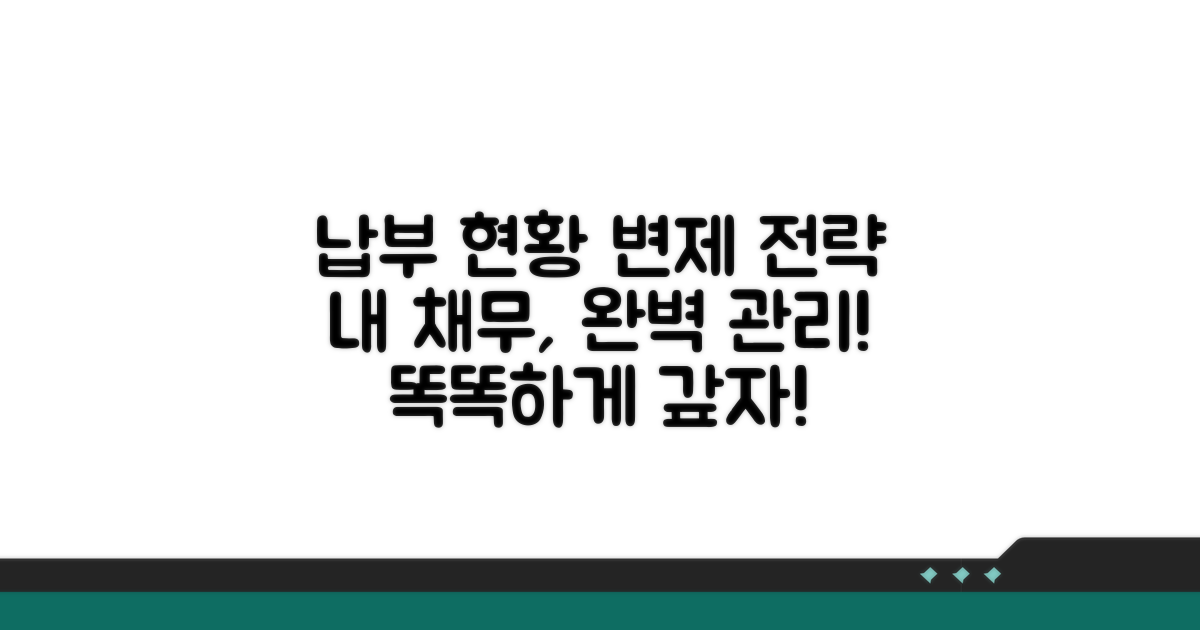 납부 현황 조회 및 변제 전략