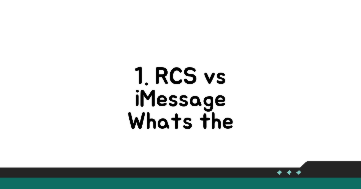 아이메시지 RCS, 무엇이 다를까?