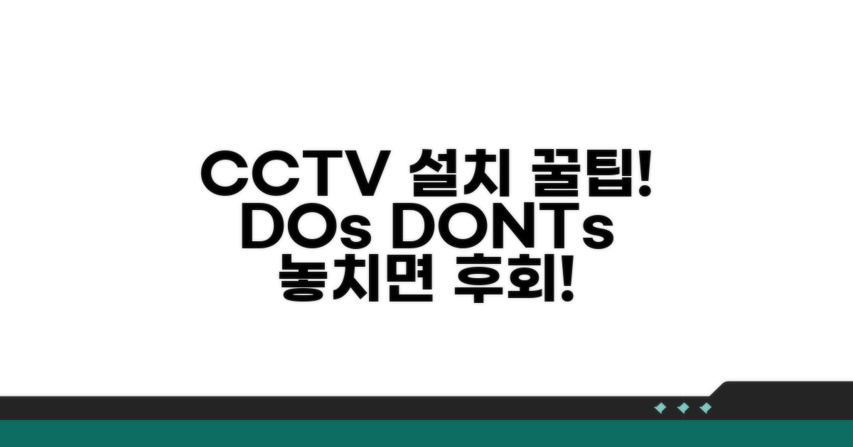 CCTV 설치 시 주의사항