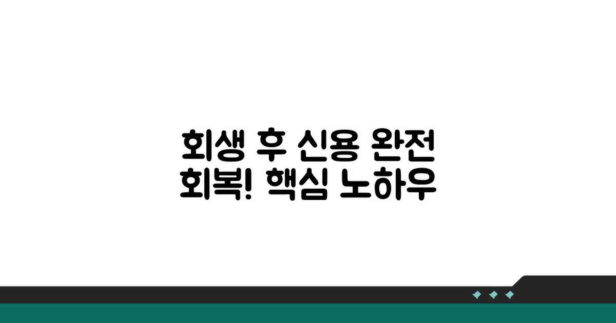 회생 후 신용 회복 노하우와 팁