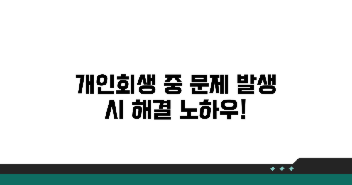 개인회생 중 발생하는 문제 대처법