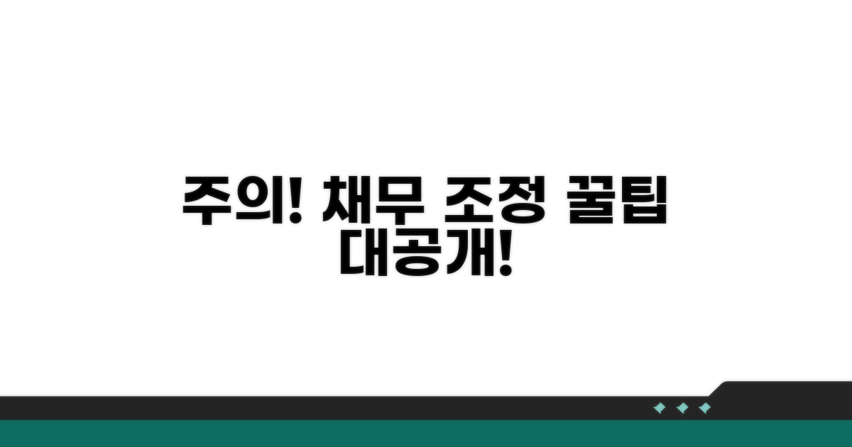 주의사항과 채무 조정 꿀팁