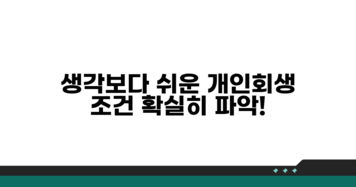 개인회생 조건과 자격 분석