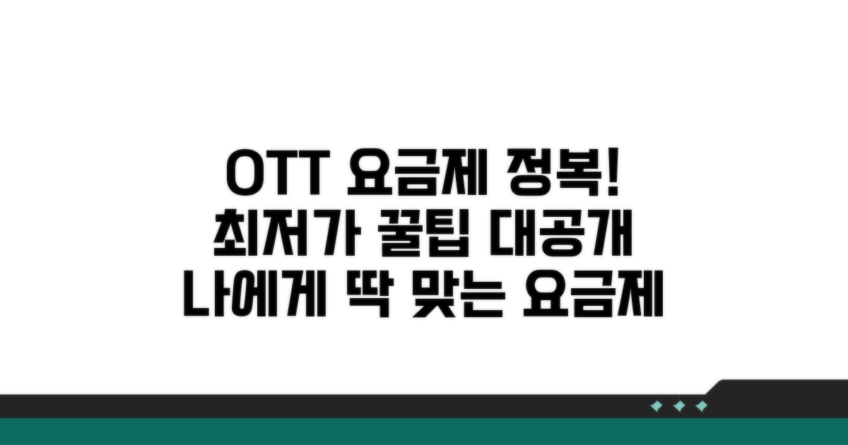 OTT 요금제 비교와 선택 가이드