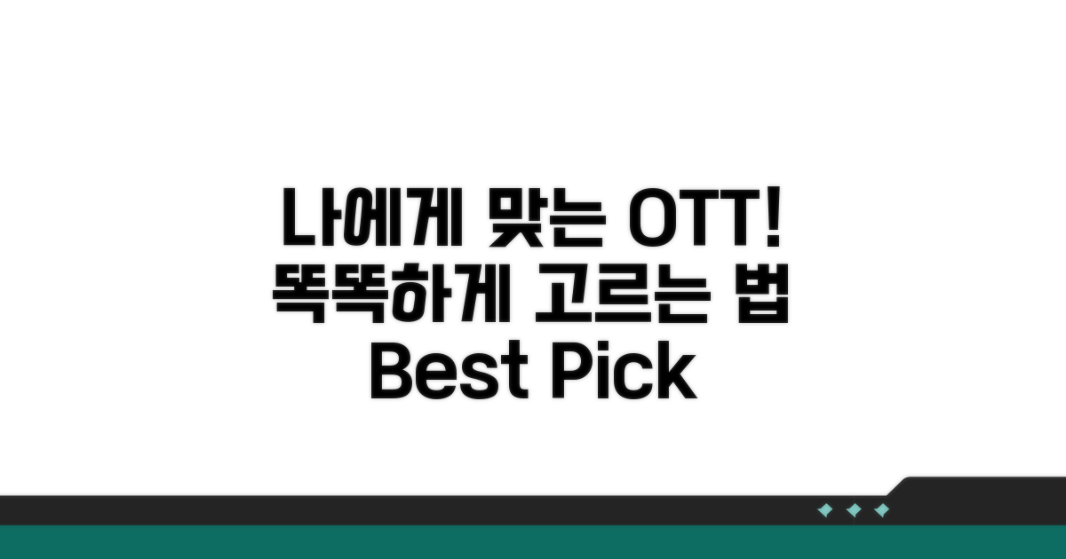 나에게 맞는 OTT 찾는 방법