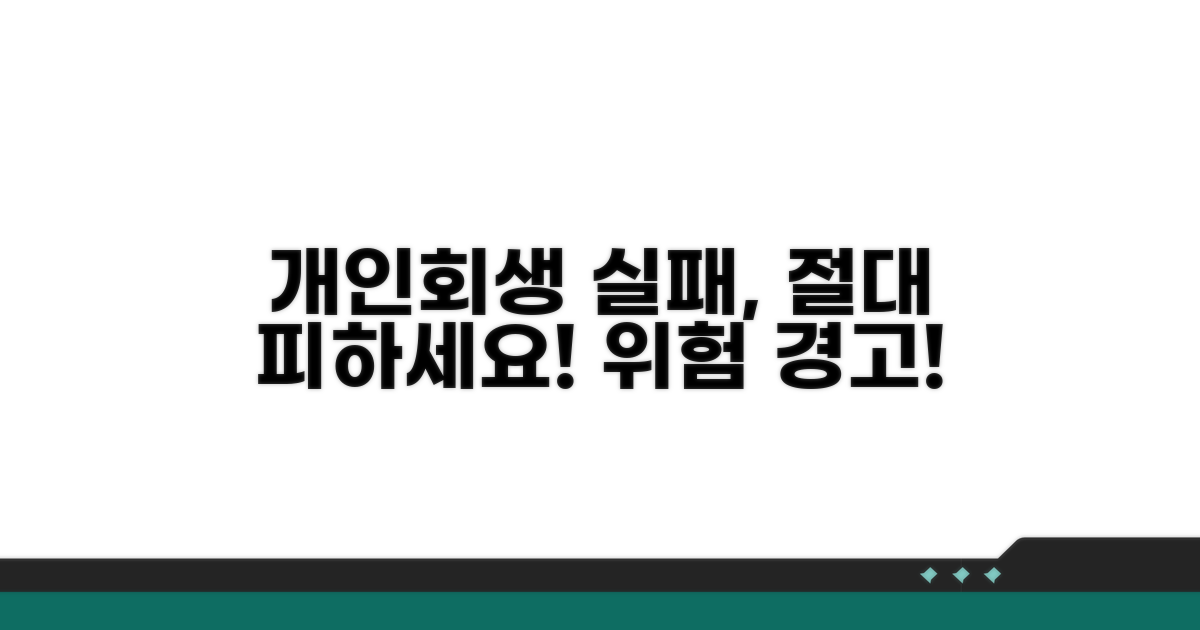 개인회생 실패 사례 주의