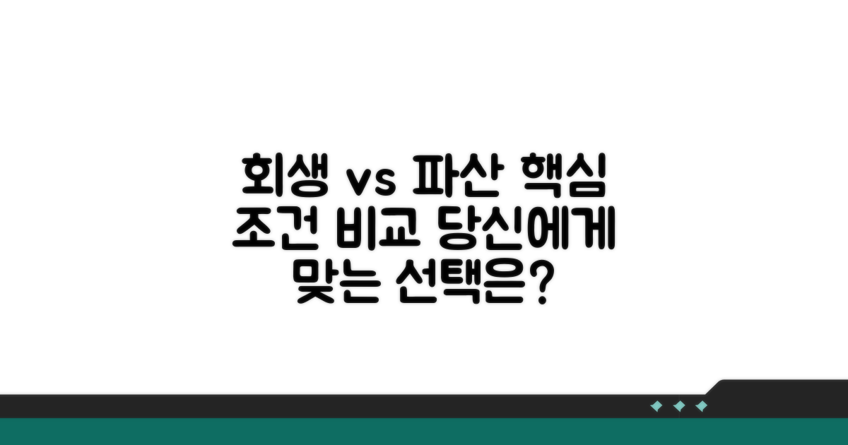 회생과 파산, 핵심 조건 비교 분석