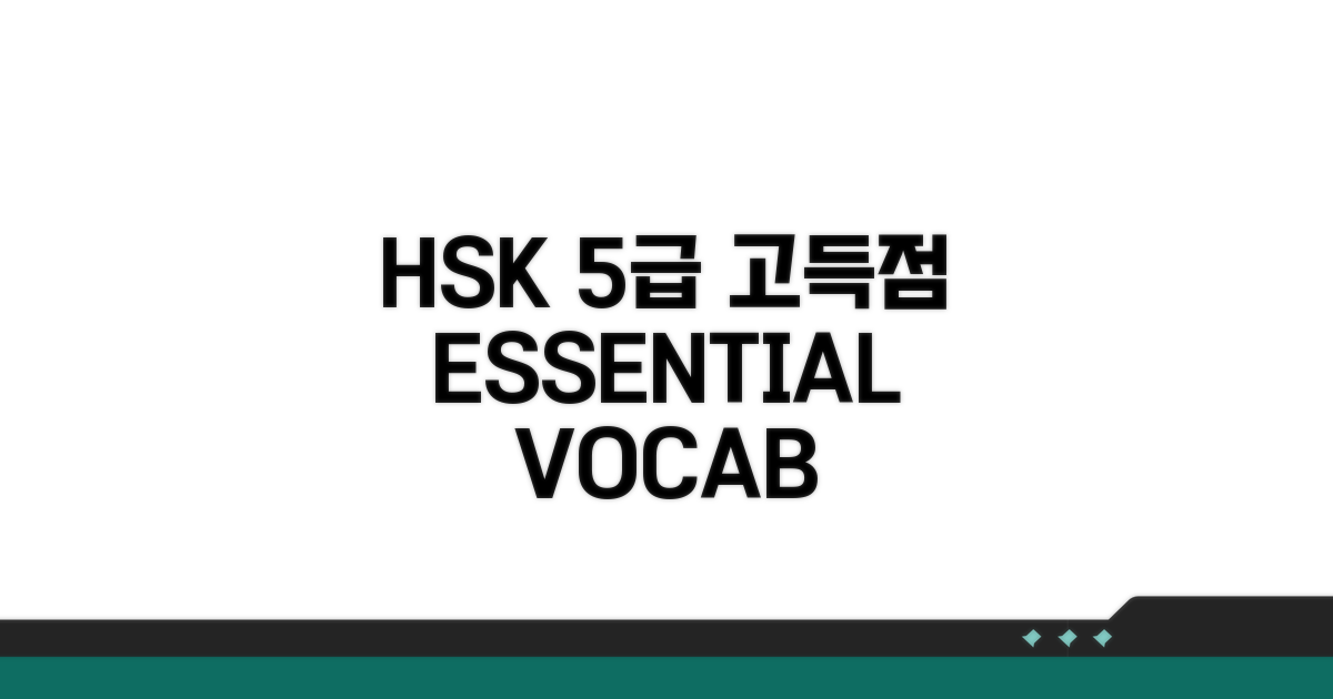 HSK 5급 고득점 어휘 전략