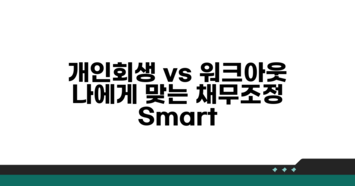 개인회생 vs 프리워크아웃 비교