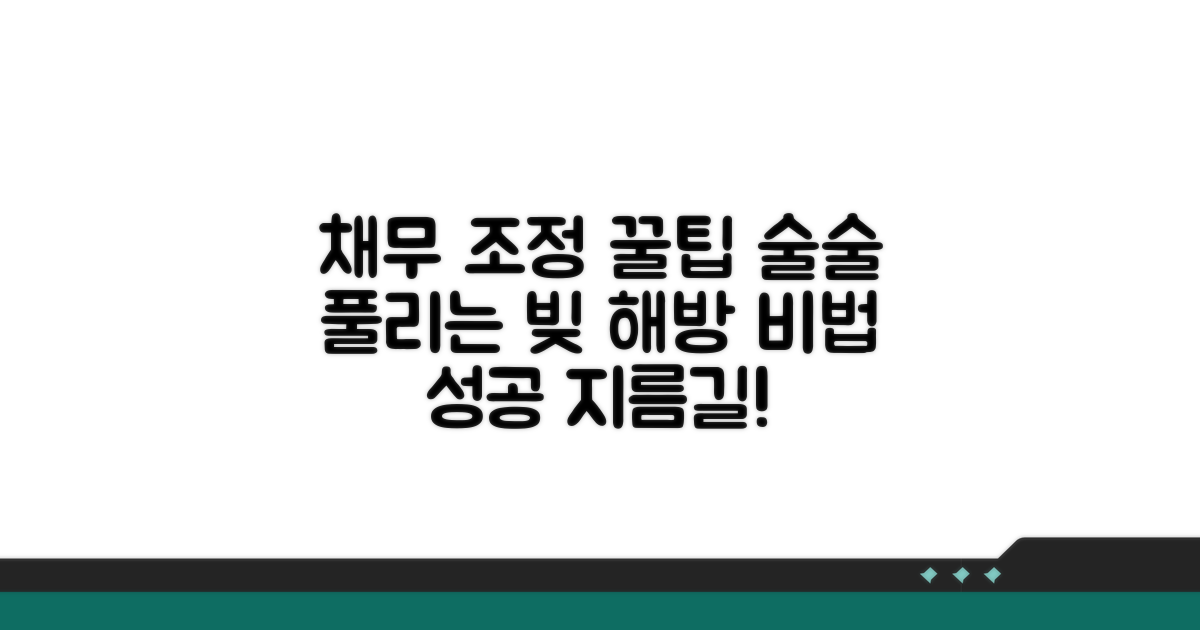 성공적인 채무 조정 꿀팁
