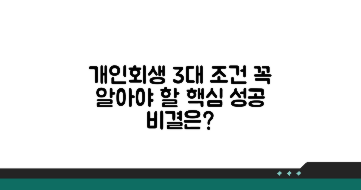개인회생 3대 조건 요약