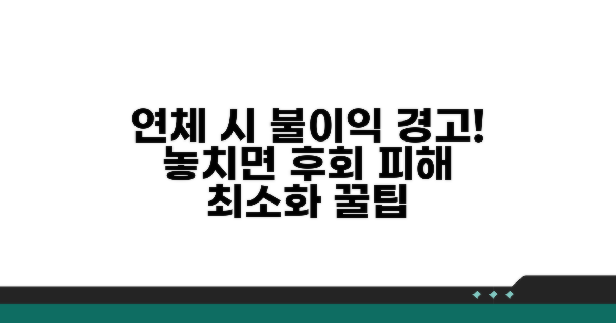 주의해야 할 연체 및 불이익 발생 시
