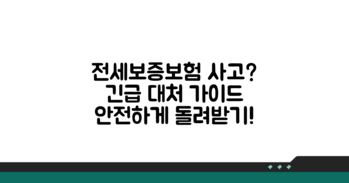 전세보증보험 사고 대처법