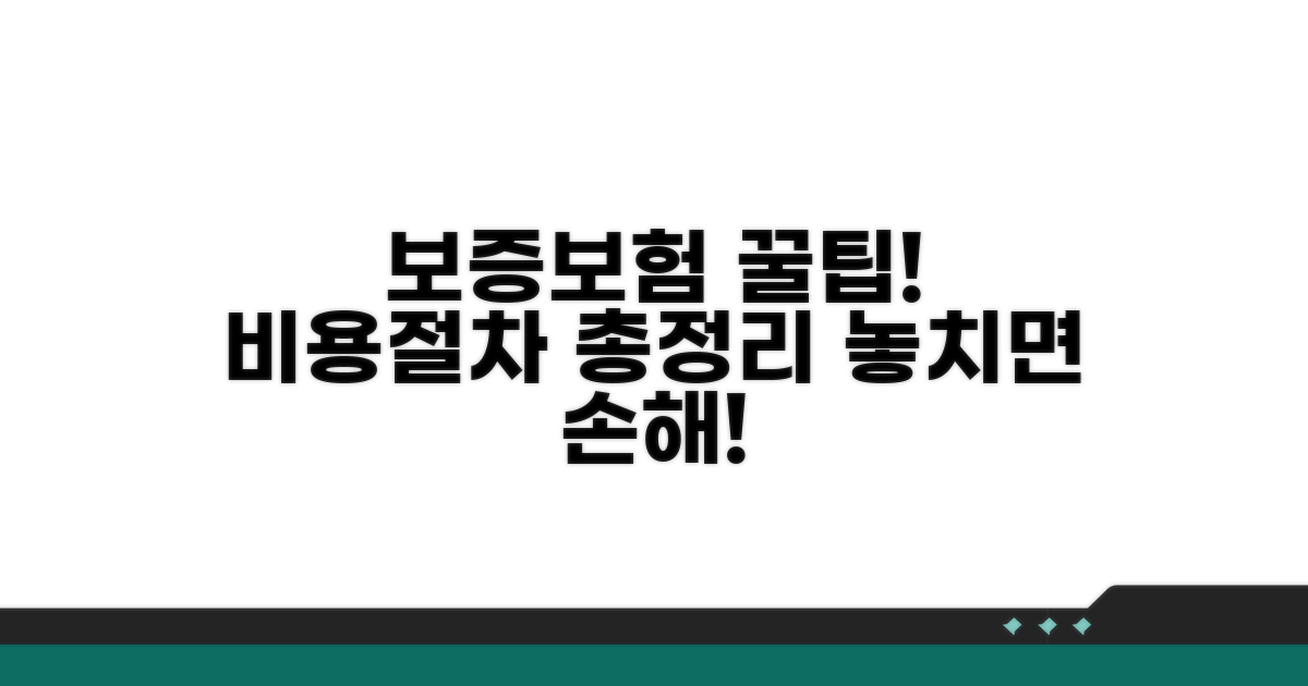 보증보험 비용과 절차 완전 분석