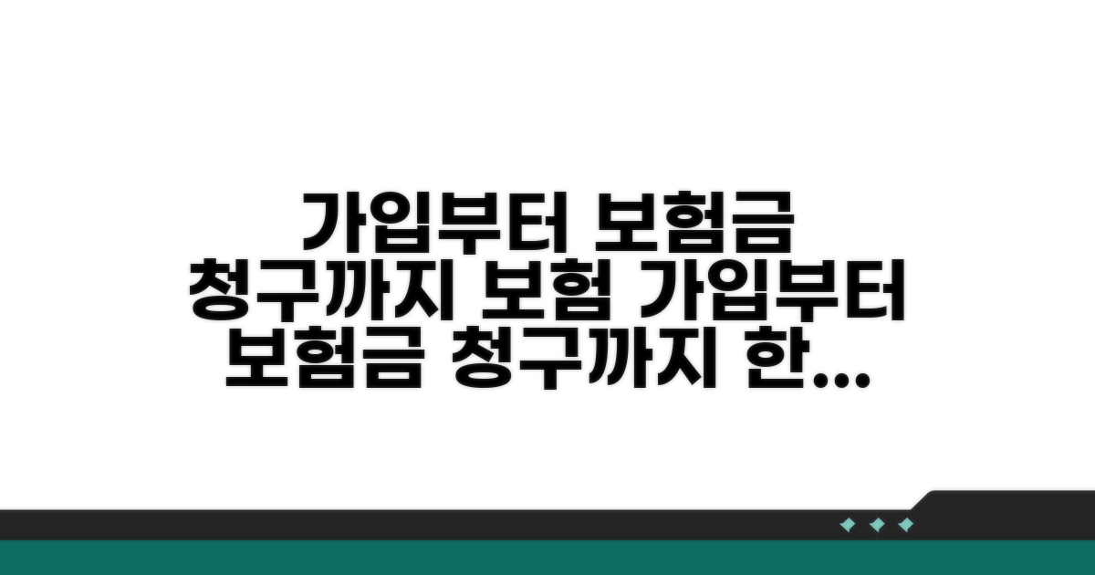 가입부터 보험금 청구까지