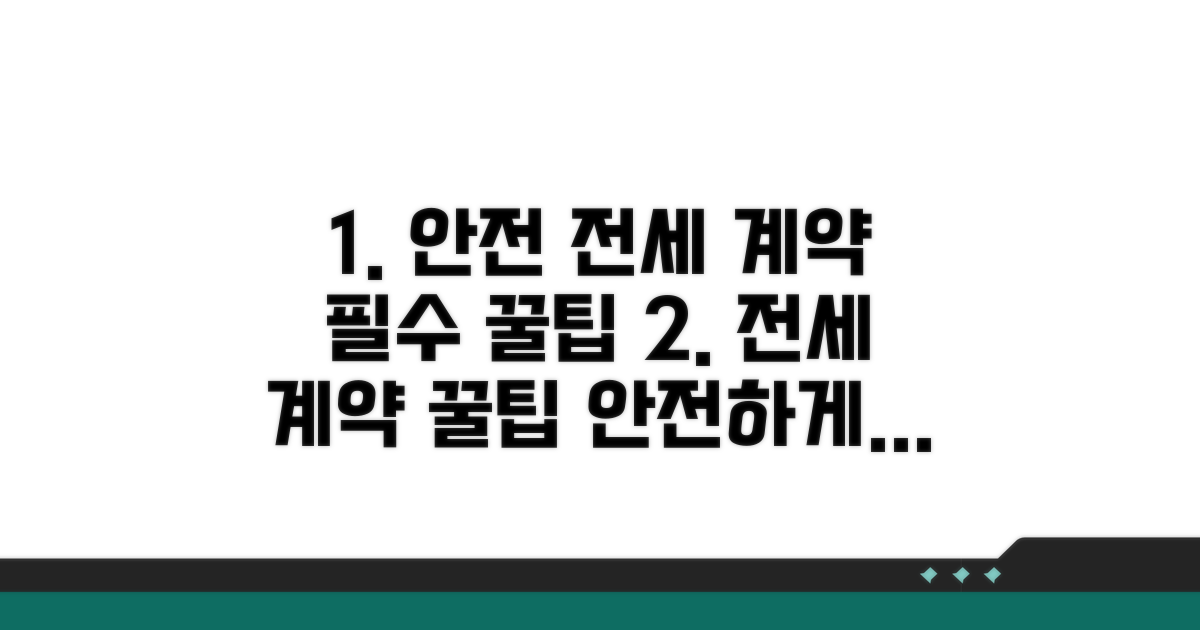 안전한 전세 계약 꿀팁