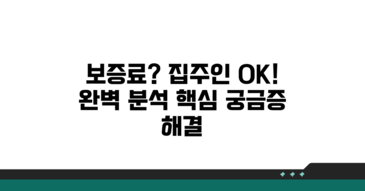 보증료, 집주인 동의 완벽 분석