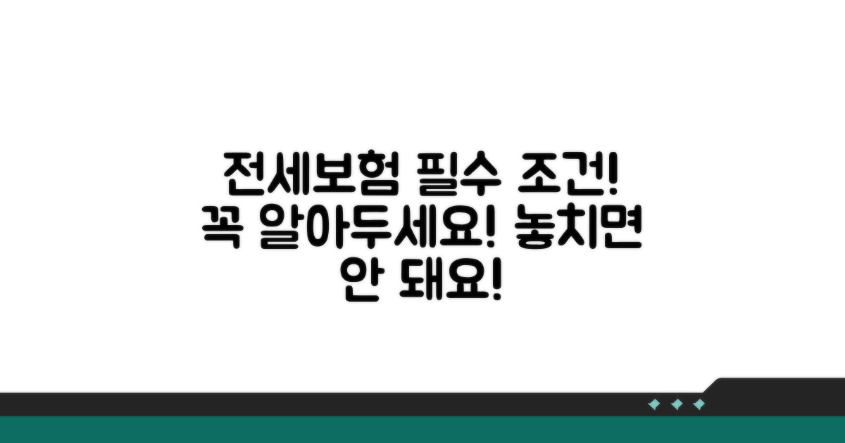 전세보증보험 가입 필수 조건