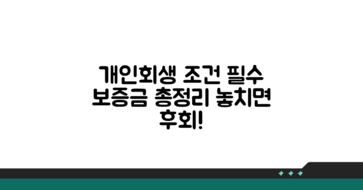 개인회생 조건 및 보증금 총정리