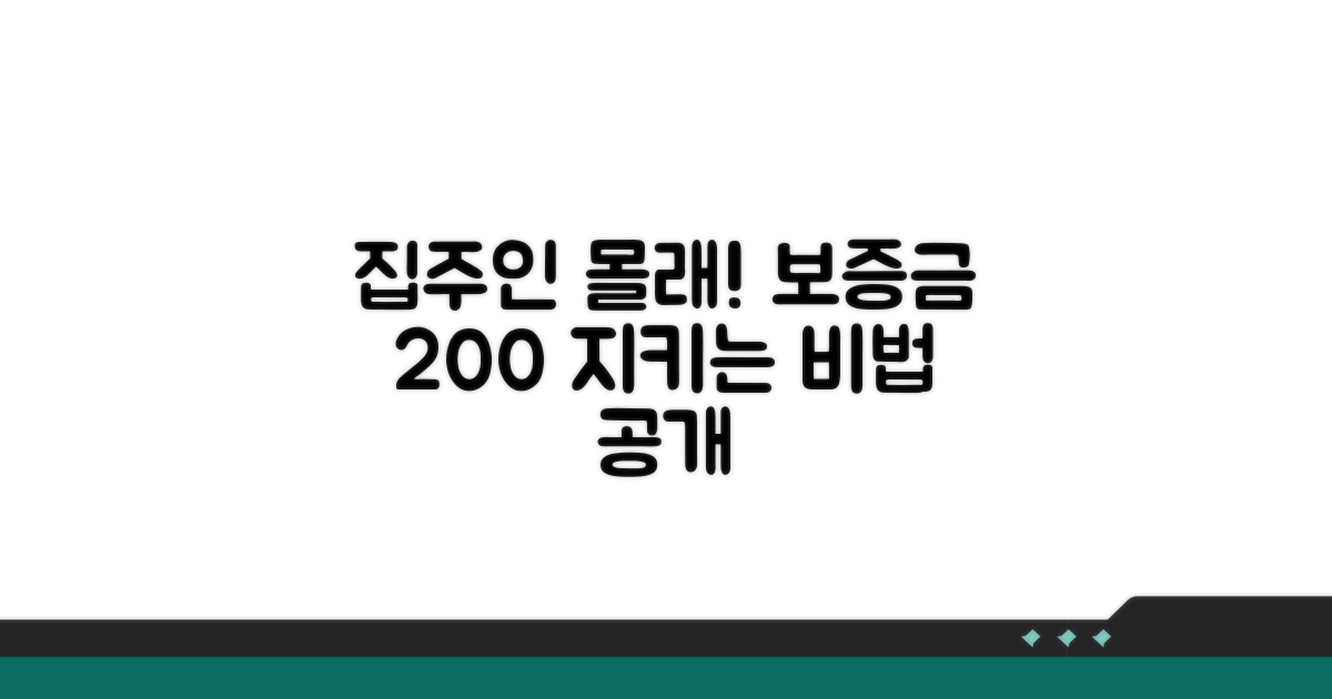 집주인 모르게 보증금 지키는 법