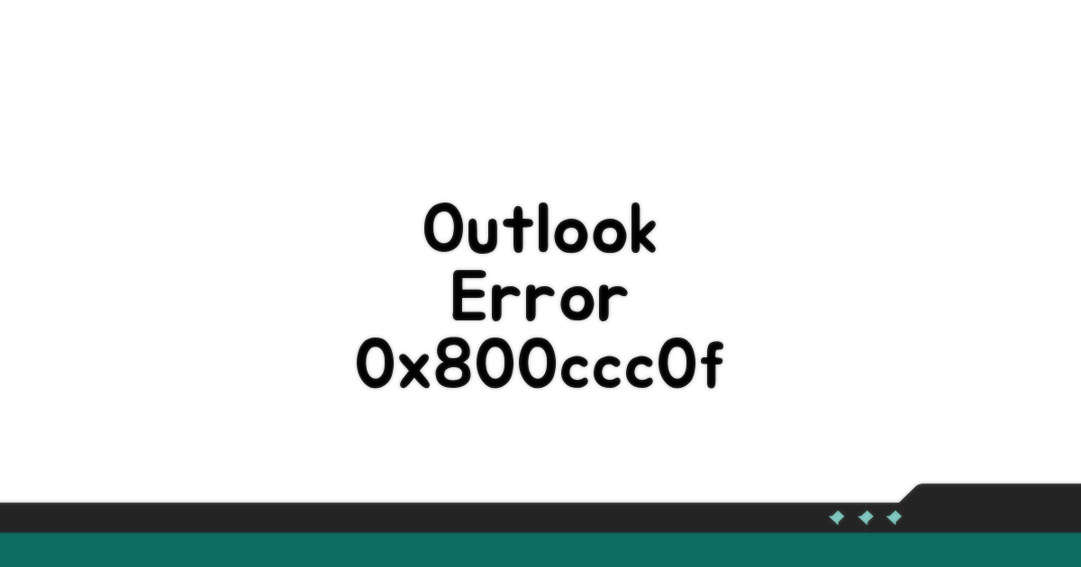 Outlook 연결 오류 0x800ccc0f 진단