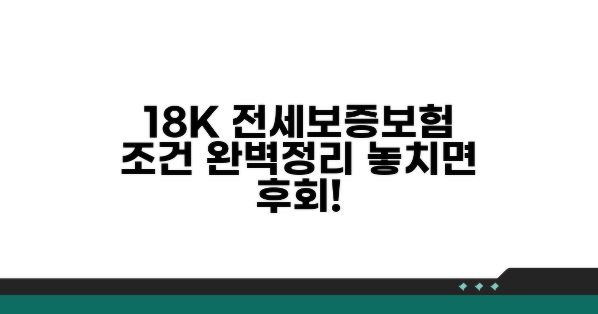 18K 전세보증보험, 조건 완전정리
