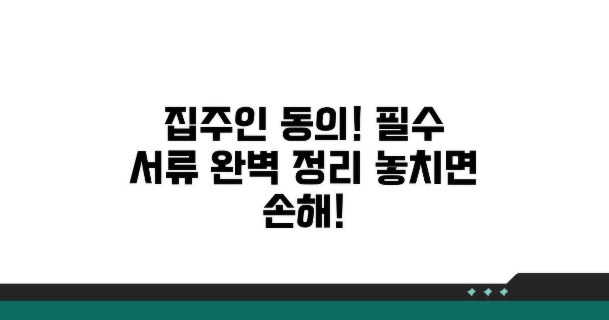 집주인 동의, 필요 서류 완벽 정리