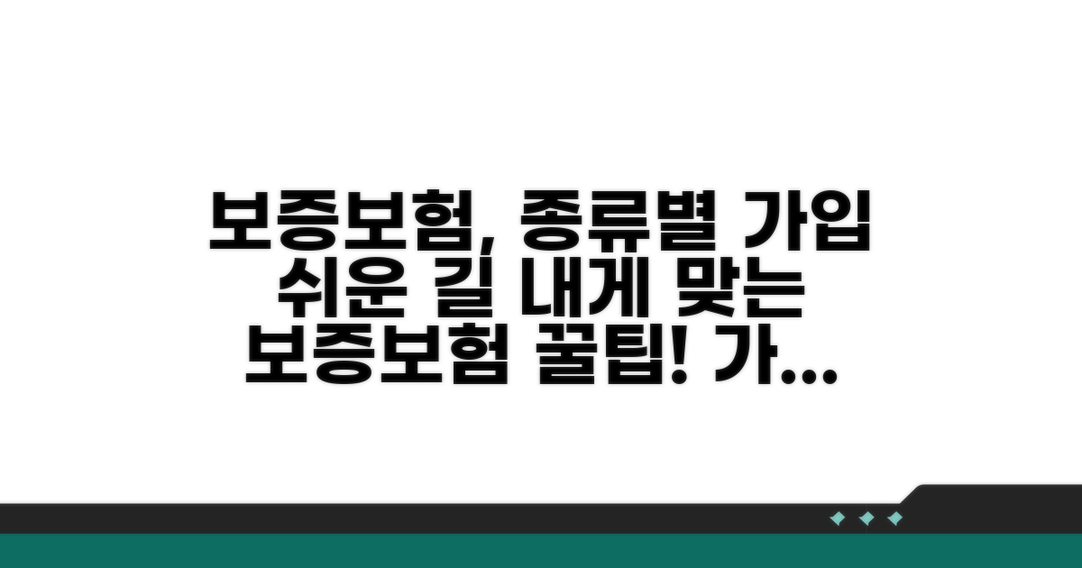 보증보험 종류별 가입 방법