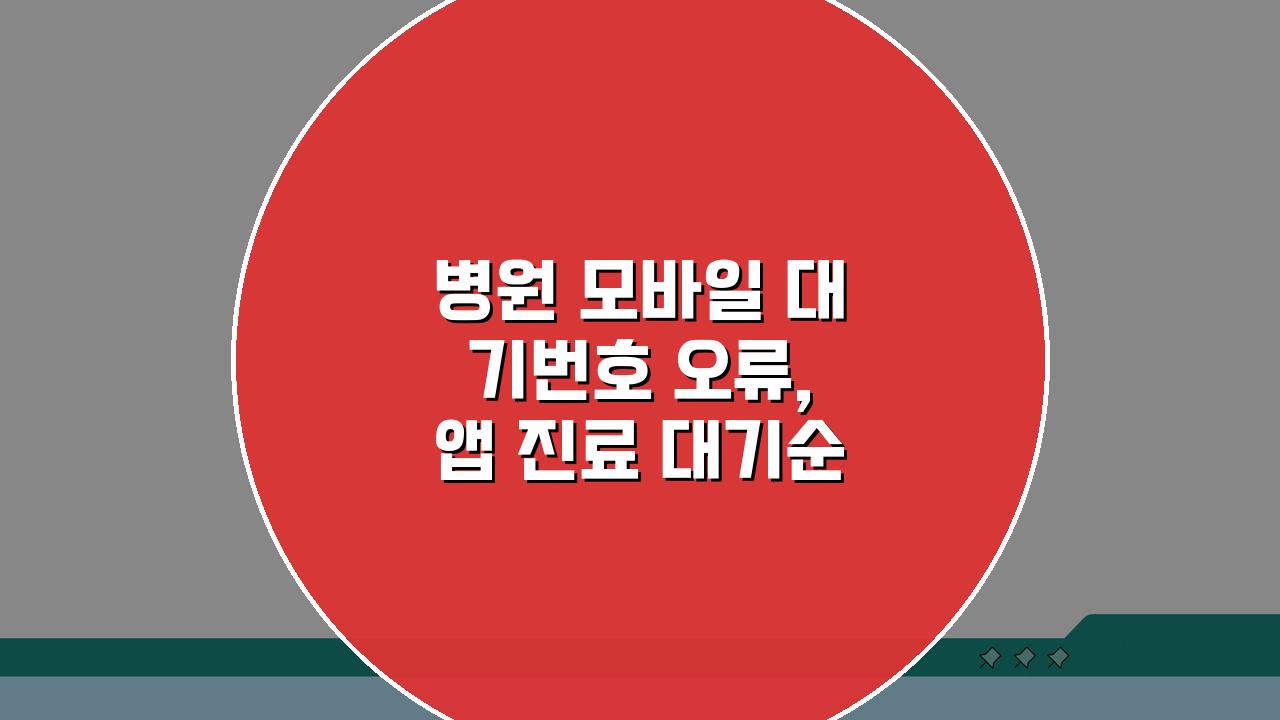 병원 모바일 대기번호 오류, 앱 진료 대기순서 표시 틀림 해결 5가지 방법